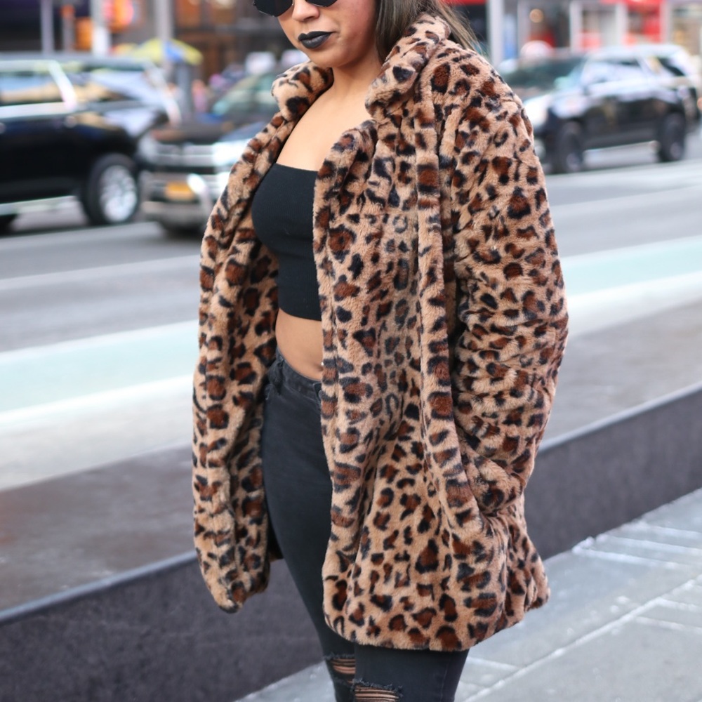Cheetah fur coat